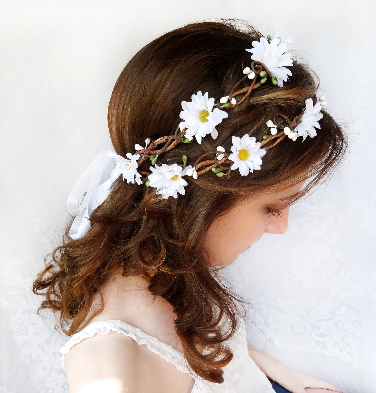 Bandeau bébé fleur- Accessoire cheveux petite fille mariage - Maison ème